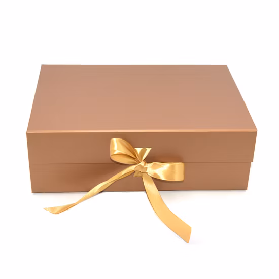 Foldable Cardboard Cosmetics Makeup Jewelry Clothes Magnetic Paper Gift Packing Box for Watch Wedding Party Festival Gift Packaging with Ribbon