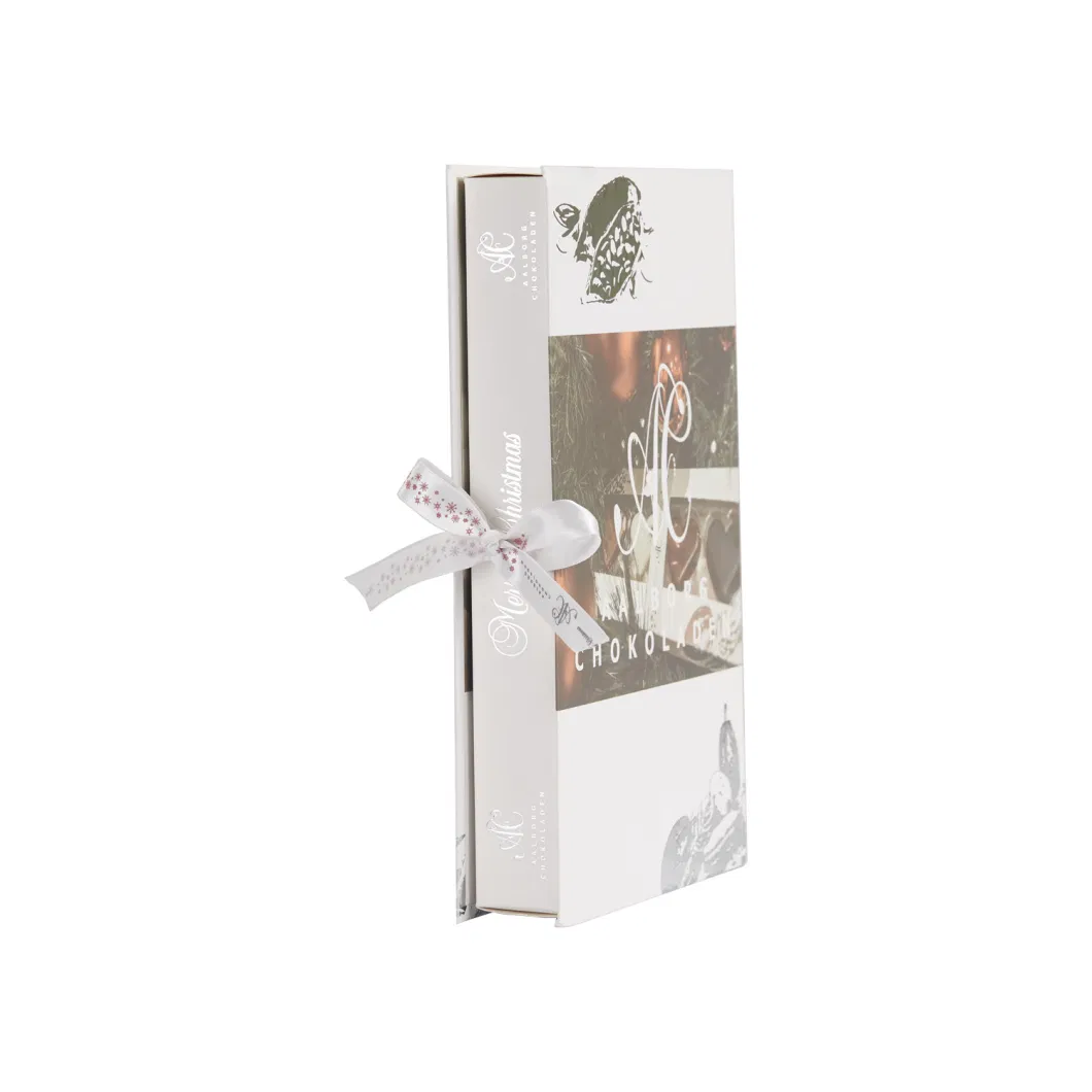 High Quality FSC Book Shape Cardboard Calendar Box Mystery Rigid Paper Packaging Boxes Paper Gift Boxes Christmas Countdown Advent Drawer Blind Box with Ribbon