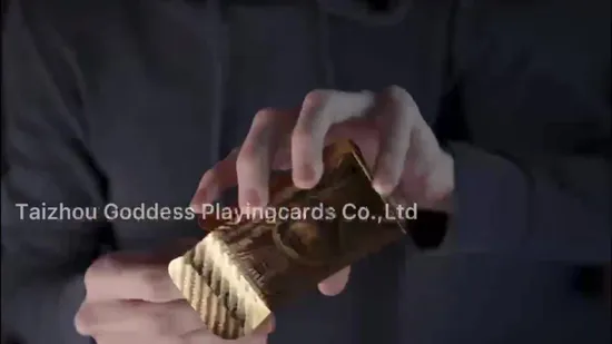 Durable Waterproof Matte Plastic 24K Gold Foil Poker Golden Poker