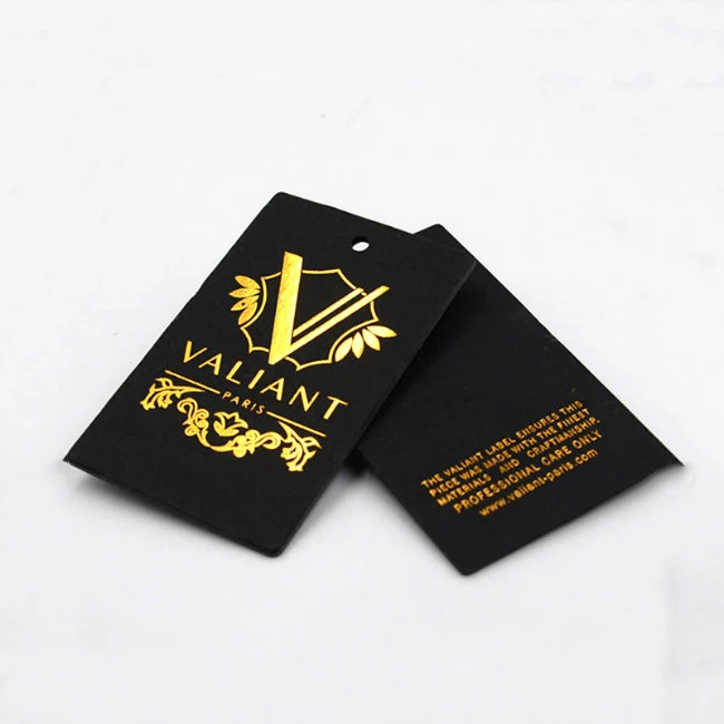 Black Garment Paper Hand Tag (BLF-T009)