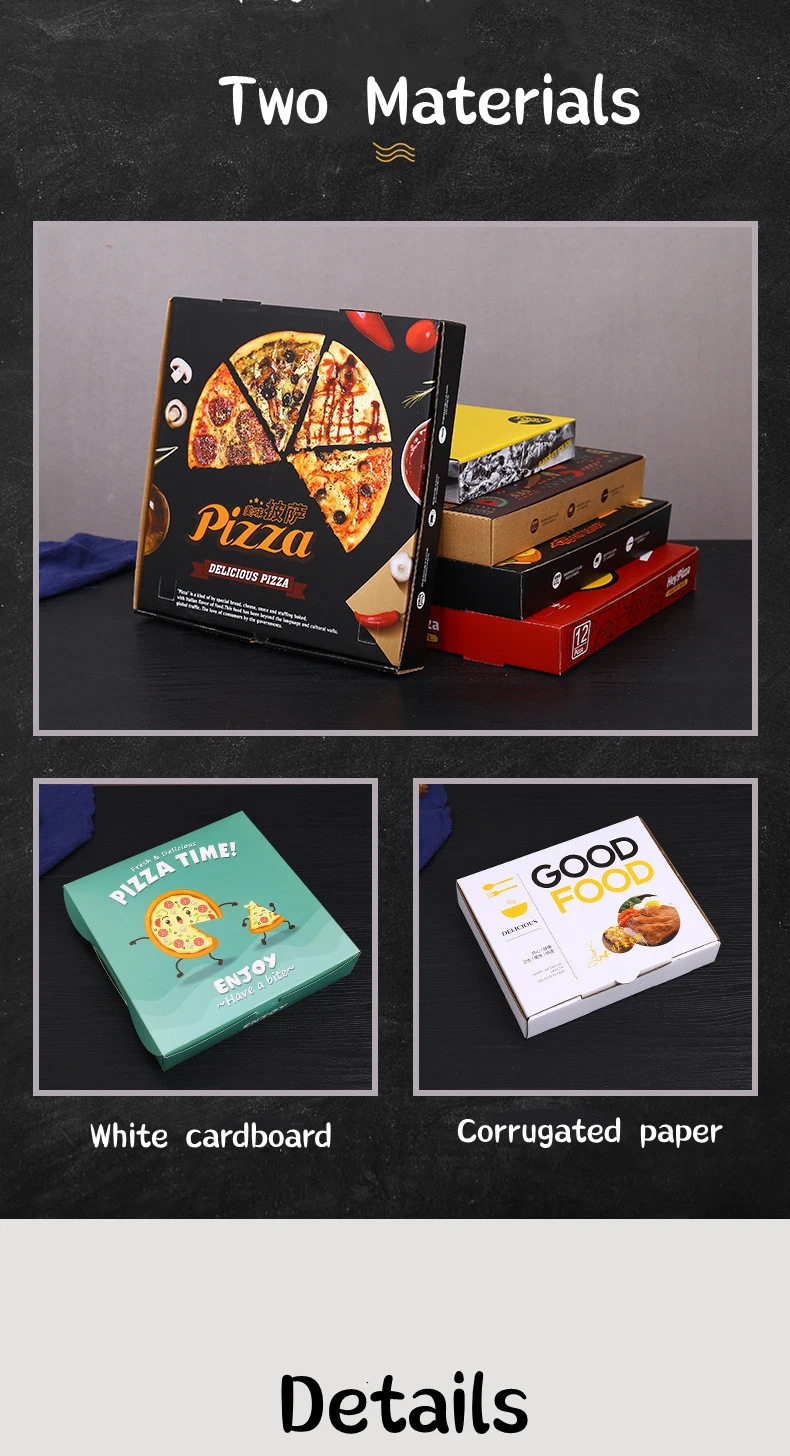 China Wholesale Custom Printed Good Quality All Size Color Kraft Paper Corrugated Food Pizza Packaging Box with Logo