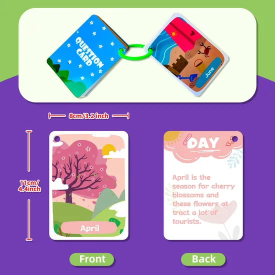 Fun and Educational Study Cards for Children′s Development 