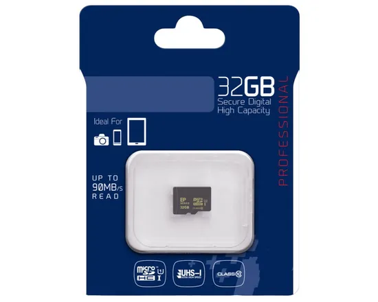Custom Shape Three Side Folded Blister Micro SD Memory Card Wholesale Sliding Blister Card Packaging 
