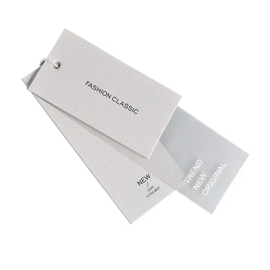 Custom Made Recycled Rigid Paper Hand Tags for Goods Packaging 