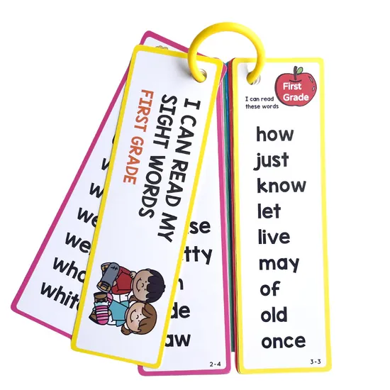 Custom Flashcards Preschool Baby Kids Children Study Flash Learning Cards Printing 
