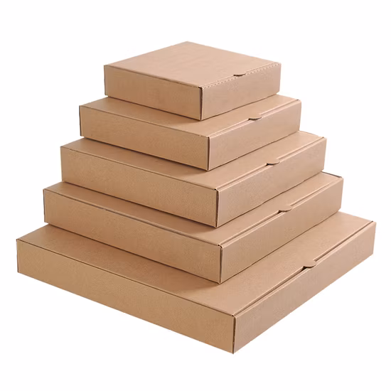 China Wholesale Custom Printed Good Quality All Size Color Kraft Paper Corrugated Food Pizza Packaging Box with Logo