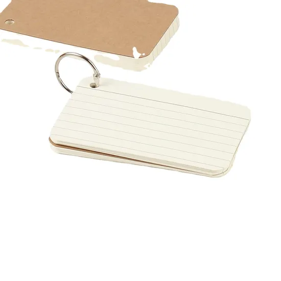 Lined Study Flash Cards with Binder Rings for Effective Learning 