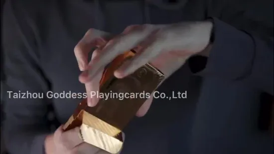 Russian Style Frosted 999.9 24K Gold Playing Cards Poker 