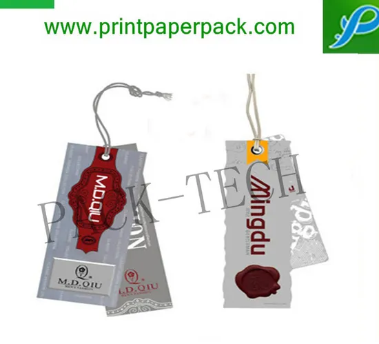 Embossed Logo Paper Hand Tag Printed Paper Hanging Tag 